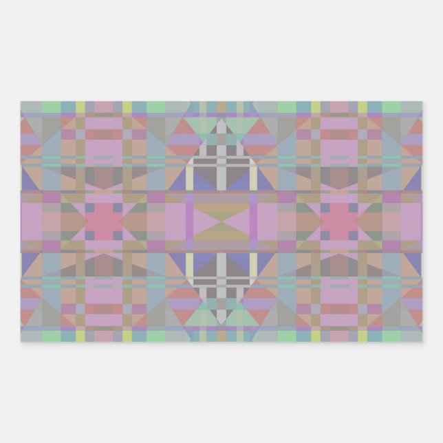 Green Purple Pink Geometric Sticker (Front)