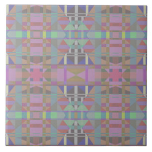 Green Purple Pink Geometric Tile