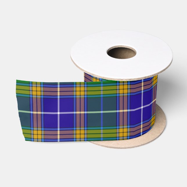 Green & Purple Plaid Satin Ribbon (Spool)