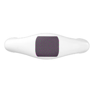Green & Purple Stripes Glitter Ceramic Drawer Pull