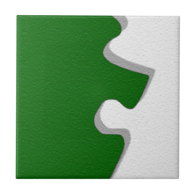 Green Puzzle Piece Tile (Front)