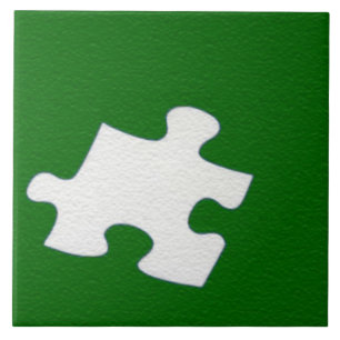 Green Puzzle Piece Tile