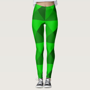 Green Pyramids Leggings