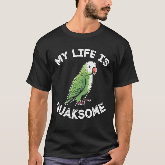 green quaker parrot T-Shirt (Front)