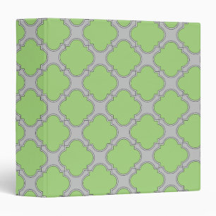 Green Quatrefoil Binder