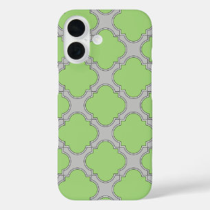 Green Quatrefoil iPhone 16 Case