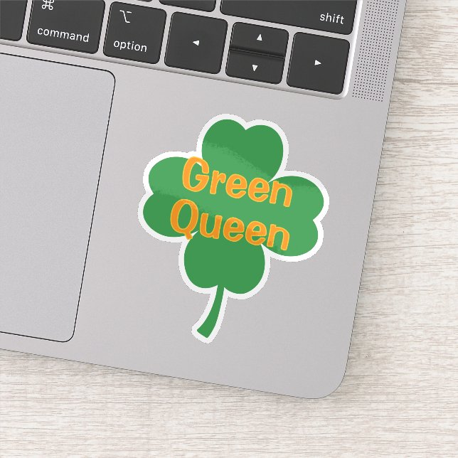 Green Queen 4-Leaf Clover St Patrick's Day (Detail)