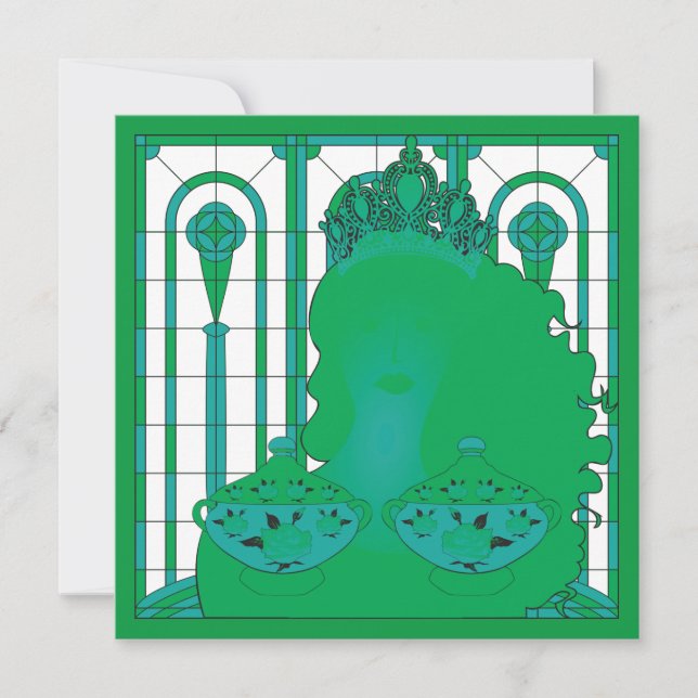 Green Queen Flat Card (Front)