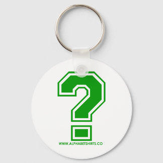 Green Question Mark Keychain