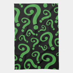 Green Question Mark Kitchen Towel