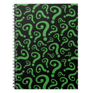 Green Question Mark Notebook