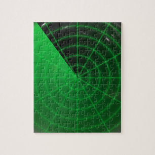 green radar pattern jigsaw puzzle