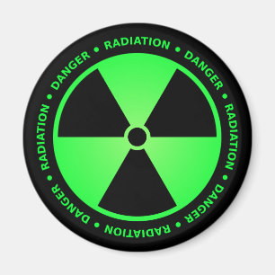 Green Radiation Warning Magnet