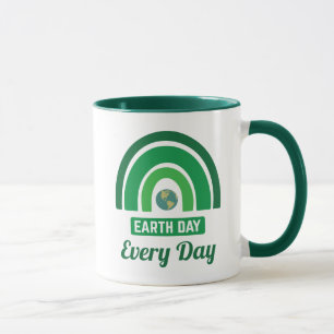 Green Rainbow Environmentalism Earth Day Every Day Mug