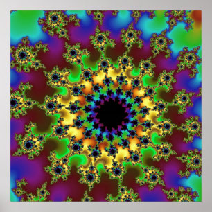 Green Rainbow Eye Poster