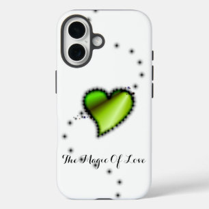 Green Rainbow Heart with Stars , The Magic Of Love iPhone 16 Case