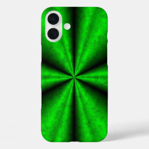 Green Rainbow in Elephant Skin Leather Optik iPhone 16 Plus Case