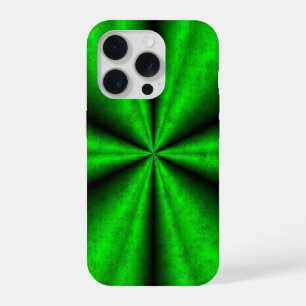 Green Rainbow in Elephant Skin Leather Optik iPhone 15 Pro Case