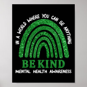 Green Rainbow In May We Wear Green Mental Health A Poster