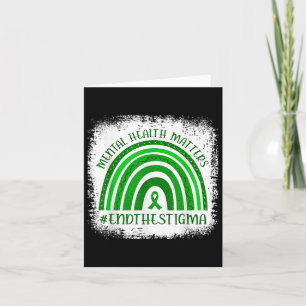 Green Rainbow Mental Health S Awareness Month  Card