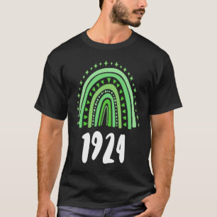 Green Rainbow Year Of Birth 1924 Birthday T-Shirt