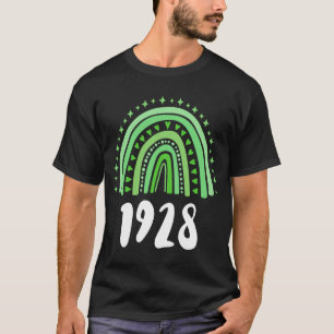 Green Rainbow Year Of Birth 1928 Birthday T-Shirt