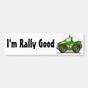 Green Rally Car I'm Rally Good Bumper Sticker