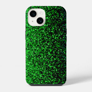 Green raster 2 sides 01.b Black BG iPhone 14 Case