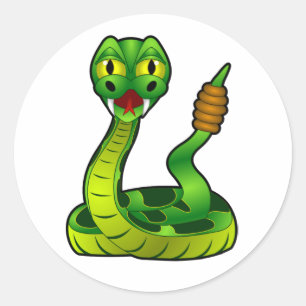 Green Rattlesnake Stickers