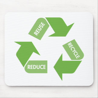 Green Recycle Reuse Reduce Mouse Pad