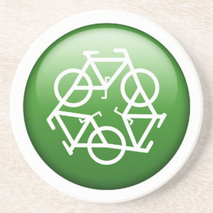 Green Recycle Sandstone Coaster