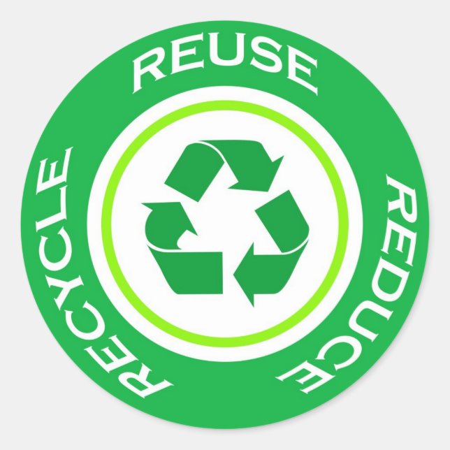Green recycle - Sticker (Front)