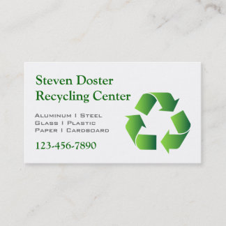 Green Recycle Symbol Business Card