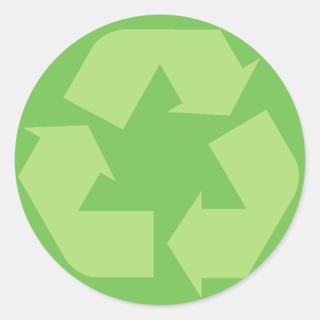 Green Recycle Symbol Stickers (Front)