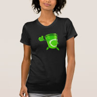 Green Recycling Bin Womens T-Shirt