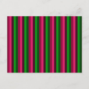 Green, Red and Purple Stripes Postcard