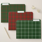 Green, Red and White Plaid File Folder
