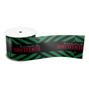 green red Black Independence Day June19 Juneteenth Satin Ribbon