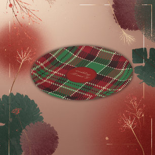green red black scottish celtic tartan wedding paper plate