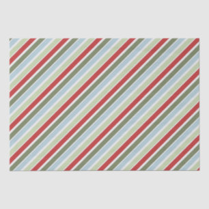 Green Red Blue Stripes Tissue Paper