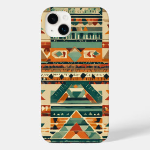 green red brown white round shape tribe  Case-Mate iPhone 14 plus case