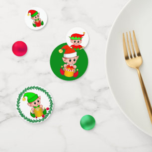 Green & Red Christmas Elf Confetti