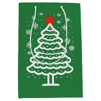 Green & Red Christmas Medium Gift Bag