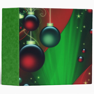 Green & Red Christmas Ornaments Binder