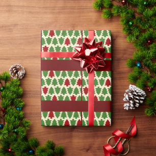 Green/Red Christmas Trees Wrapping Paper