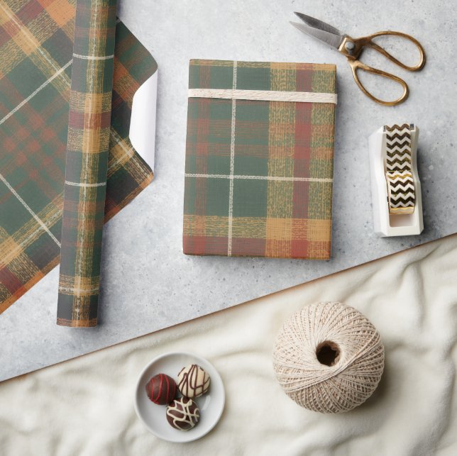 Green, Red & Cream Holiday  Wrapping Paper (Crafts)
