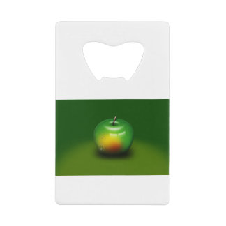 Green-Red Delicious Apple Credit Card Bottle Opener