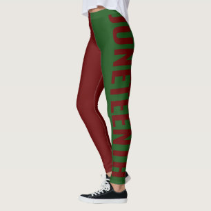 Green Red Freedom Day June 19 JUNETEENTH Leggings