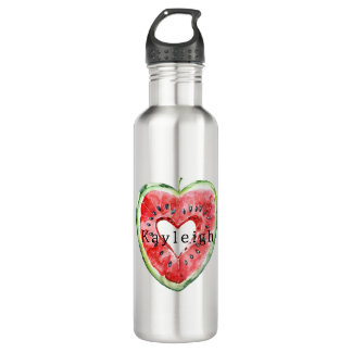 Green Red Heart Watermelon Birthday 710 Ml Water Bottle