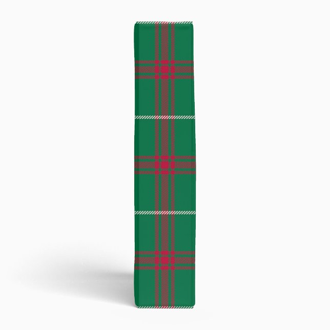 Green Red Plaid Avery Signature 1" Binder (Spine)